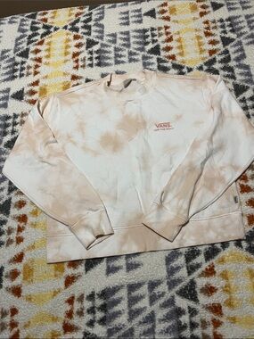Vans Women's Tie-Dye Crewneck Sweatshirt - Cream & Peach